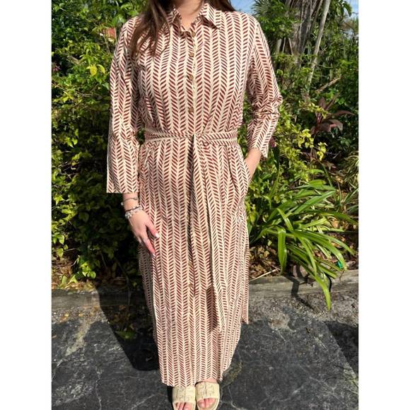 NEW JUST DARVINY dar midi dress in trellis deep cherry